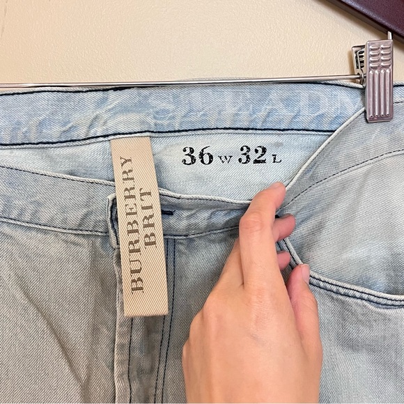Burberry Brit Steadman Slim Fit Button Fly Jeans - Men's Size 36 X 28 - Blue - Picture 5 of 16